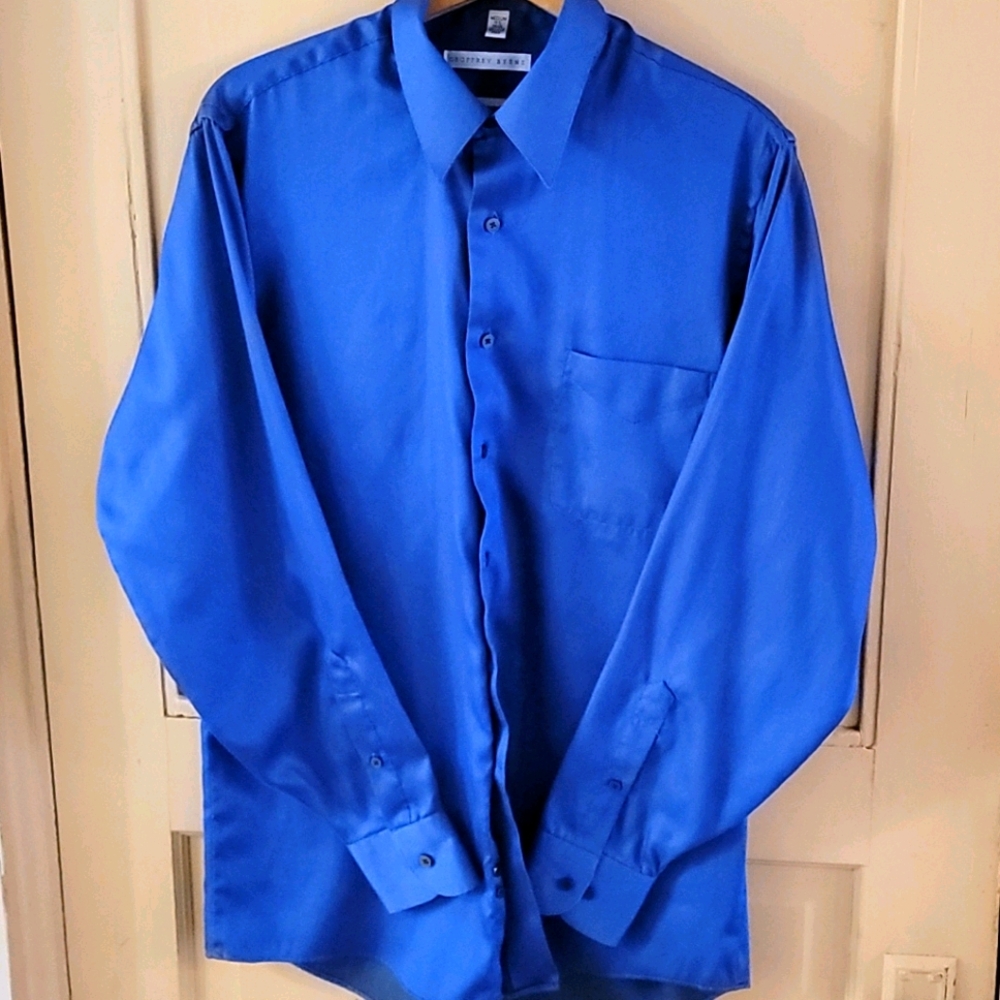 Geoffrey Beene Sateen Dress Shirt Sz 15 1/2 34/35